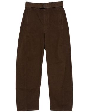 Lemaire Twisted Belted Trousers - Brown
