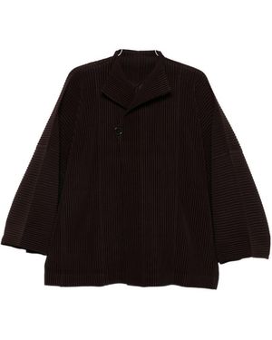 Homme Plissé Issey Miyake Pleated Blouson Jacket - Black