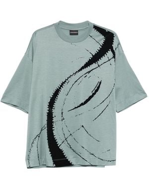 Emporio Armani Cotton Blend T-Shirt - Blue