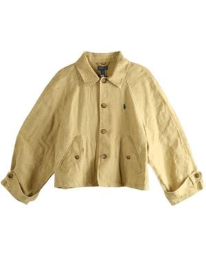 Polo Ralph Lauren Linen Jacket With Logo - Metallic