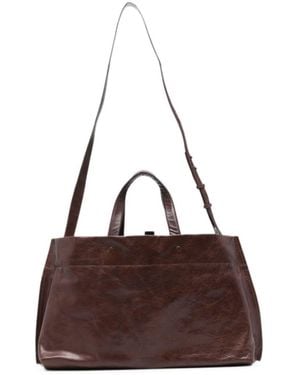 Lihann George Elli Leather Tote Bag - Brown