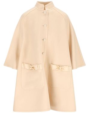 Valentino Wool And Cashmere Coat - Natural