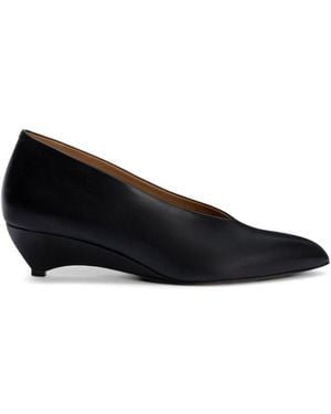 Jil Sander Arc Leather Court Shoes - Blue
