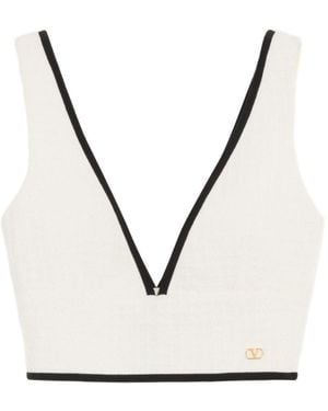 Valentino Cotton Tank Top - Natural