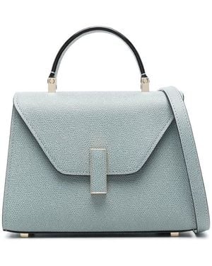 Valextra Iside Micro Leather Handbag - Blue