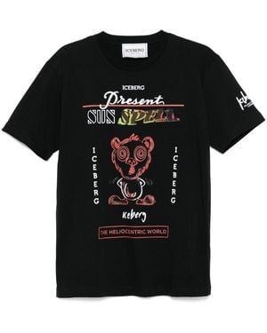 Iceberg Cotton T-Shirt - Black
