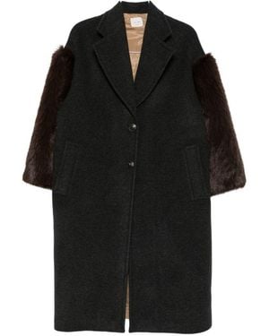 Alysi Wool Blend Coat - Black