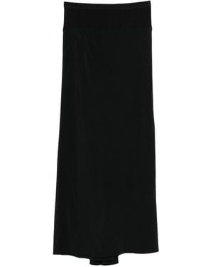 Rick Owens Cotton Blend Midi Skirt - Black