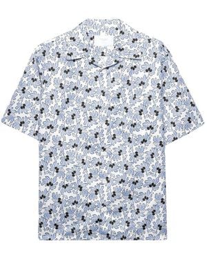 Prada Printed Cotton Blend Shirt - White