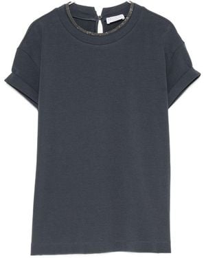 Brunello Cucinelli Cotton T-Shirt - Blue