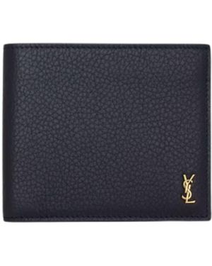 Saint Laurent East/West Wallet - Blue