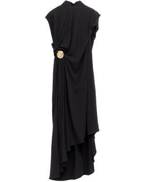 Bottega Veneta Crepe Midi Dress - Black