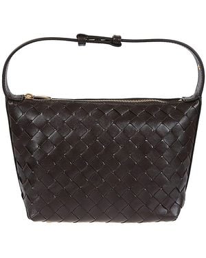 Bottega Veneta Wallace Mini Leather Handbag - Black