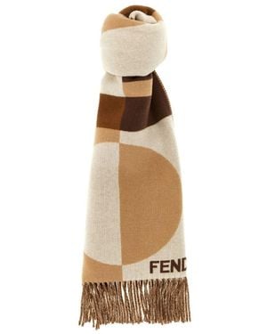 Fendi Wool Scarf - Natural