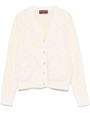 Gucci Gg Cotton Cardigan - White