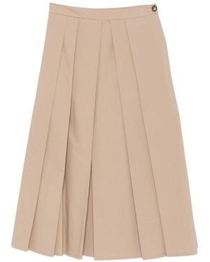 Emporio Armani Cotton Long Skirt - Natural