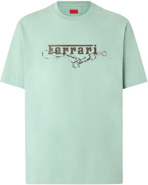 Ferrari Cotton T-Shirt - Green