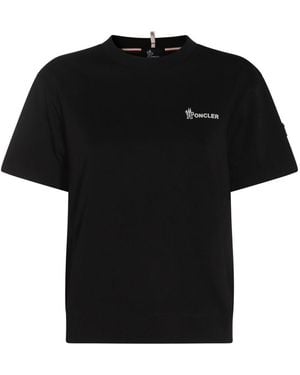 Moncler Logo Cotton T-Shirt - Black