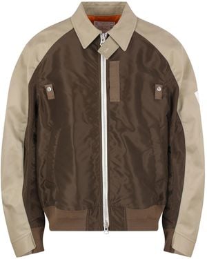 Sacai Cotton Twill Jacket - Brown