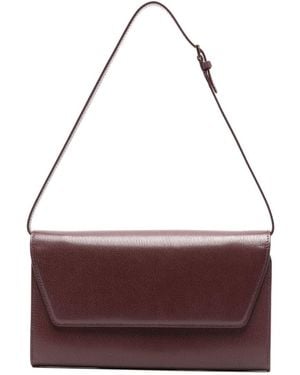 The Row Evening Leather Clutch - Purple