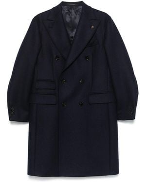 Gabriele Pasini Double Breasted Coat With Bottons - Blue