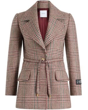 Patou Jqacket With Belt And Pockets - Brown