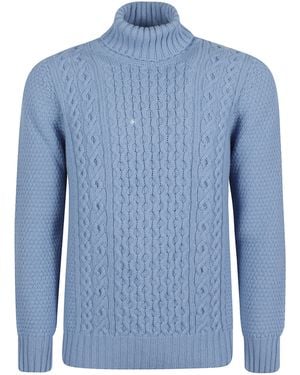 Drumohr Turtleneck Long Sleeves Sweather - Blue
