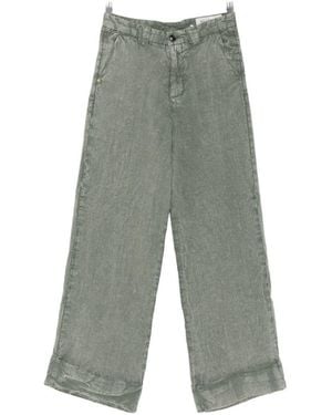 White Sand Linen Trousers - Grey