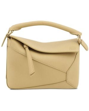 Loewe Puzzle Edge Mini Leather Handbag - Metallic