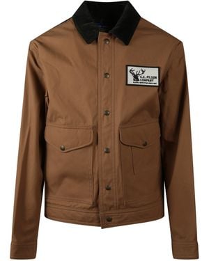 Junya Watanabe Oxford Cotton And Wool Work Jacket - Brown