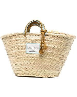 forte_forte Large Straw Tote Bag - Natural