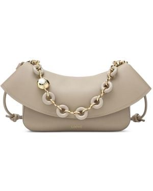 Loewe Ola Medium Leather Shoulder Bag - White