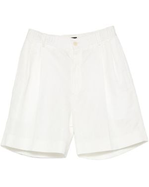 Brioni Bellagio Linen And Cotton Blend Shorts - White