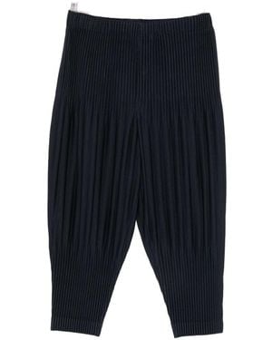 Homme Plissé Issey Miyake Pleated Trousers - Blue