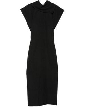 Issey Miyake Wool Midi Dress - Black