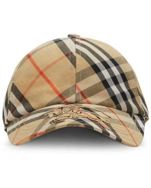 Burberry Check Baseball Cap - Natural