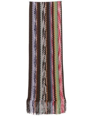 Missoni Zig Zag Print Scarf - Brown