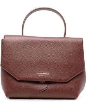 Emporio Armani Medium Leather Handbag - Brown