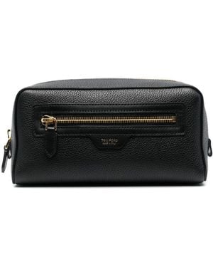 Tom Ford Leather Cosmetic Bag - Black