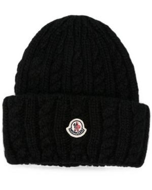 Moncler Logo Berretto - Nero