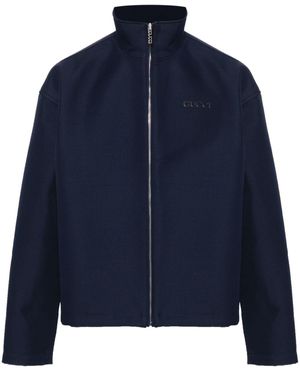 Gucci Wool Long Sleeve Bomber Jacket - Blue