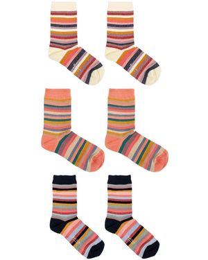 Paul Smith Swirl-Pattern Socks (Pack Of Three) - White