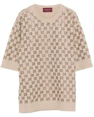 Gucci Gg Wool Jumper - Natural