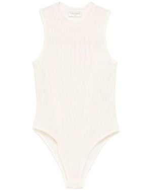 forte_forte Tulle Bodysuit - White