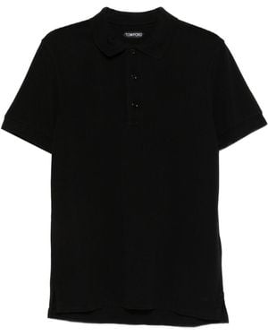 Tom Ford Cotton Blend Polo Shirt - Black