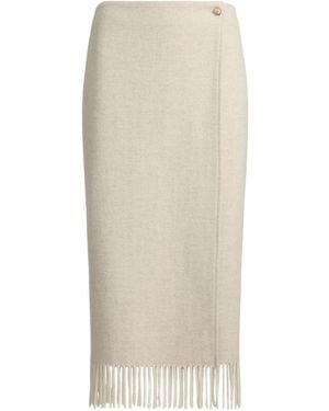 Polo Ralph Lauren Herringbone Fringe Skirt - White