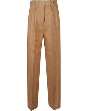ACTUALEE Linen Trousers - Natural