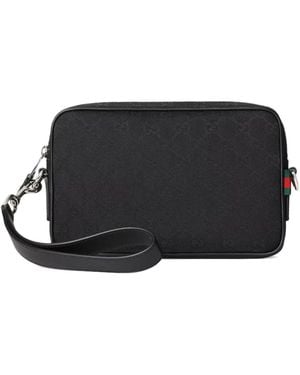 Gucci Gg Monogram Messenger Bag - Black