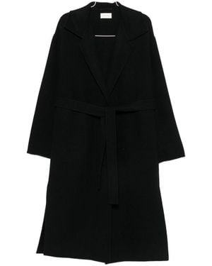 The Row Ciara Wool Long Coat - Black