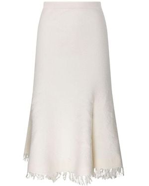 Bottega Veneta Wool Long Skirt - White
